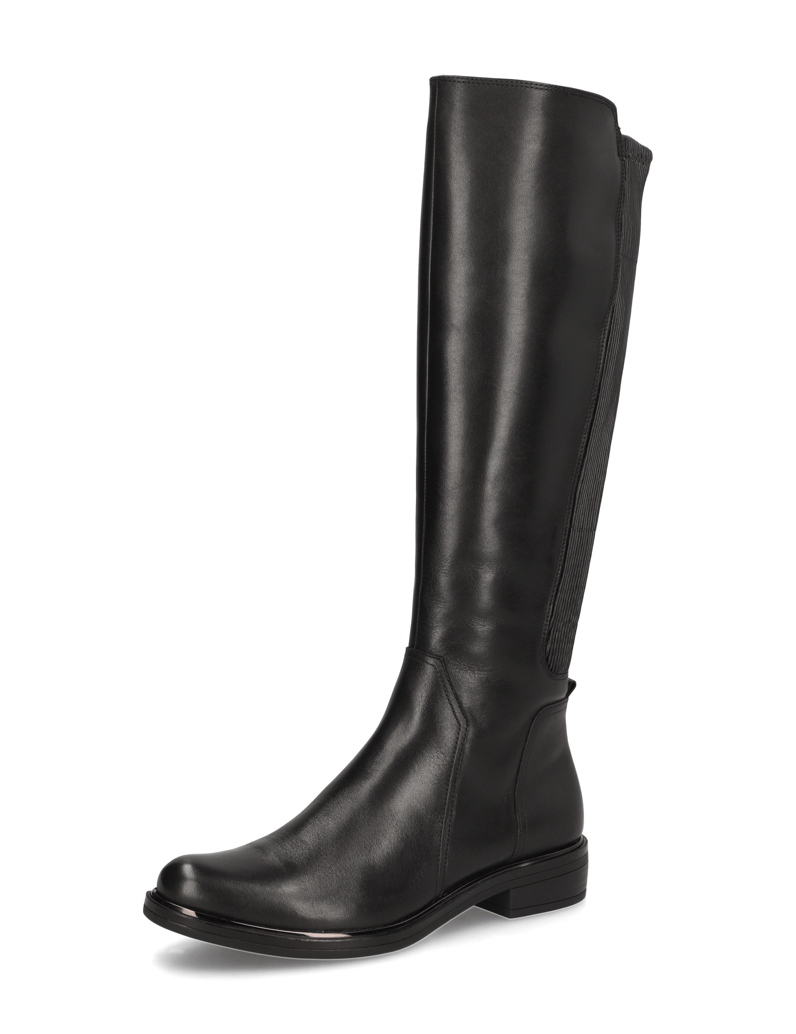 POE-Glattleder-Stiefel-schwarz