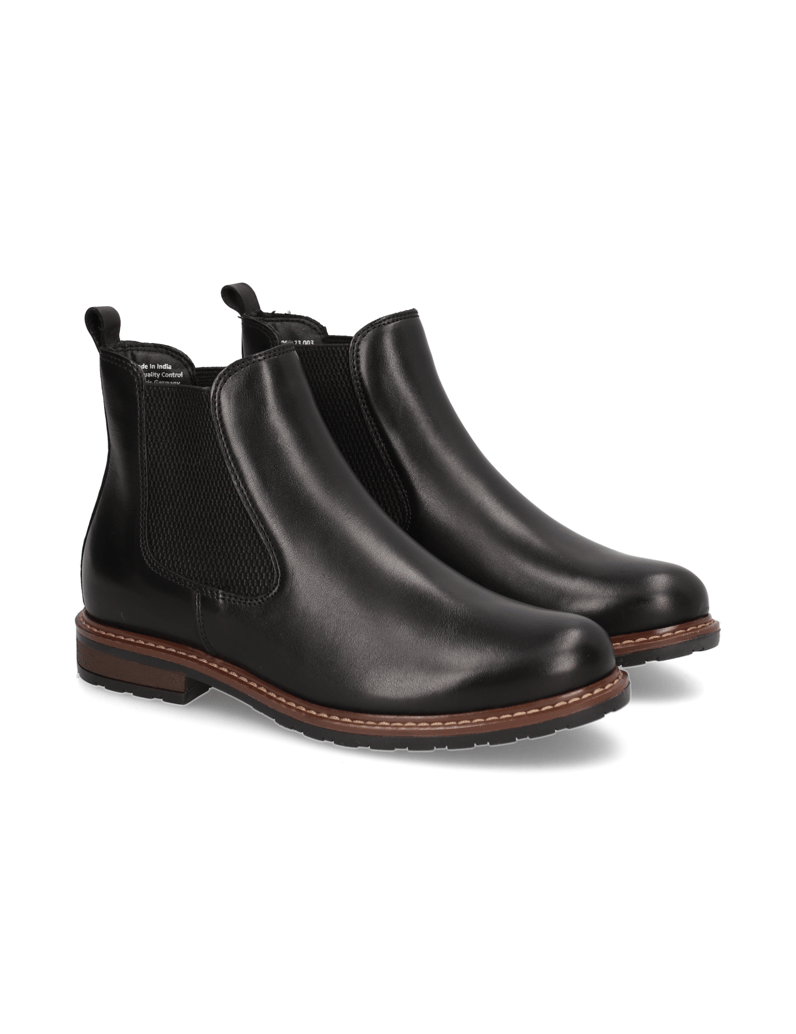 TAMARIS-Glattleder-Chelsea-Boot-schwarz