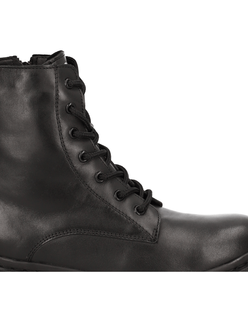 TAMARIS-Lederkombination-Schnürboot-schwarz