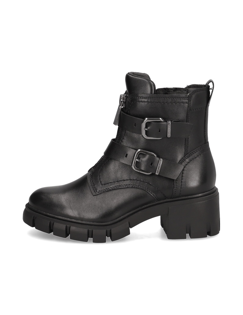 TAMARIS-Lederkombination-Boot-schwarz