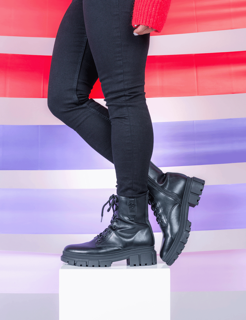 S.Oliver-Schnürboot-schwarz