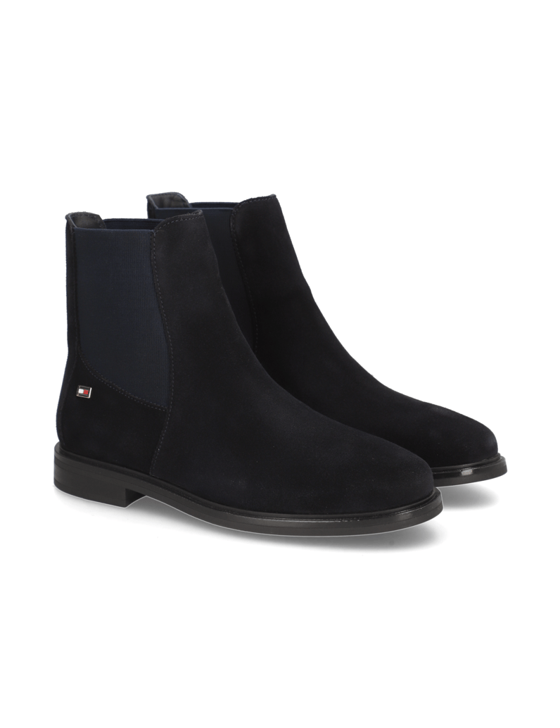 Tommy-Hilfiger-FLAG-SUEDE-LOW-CHELSEA-blau