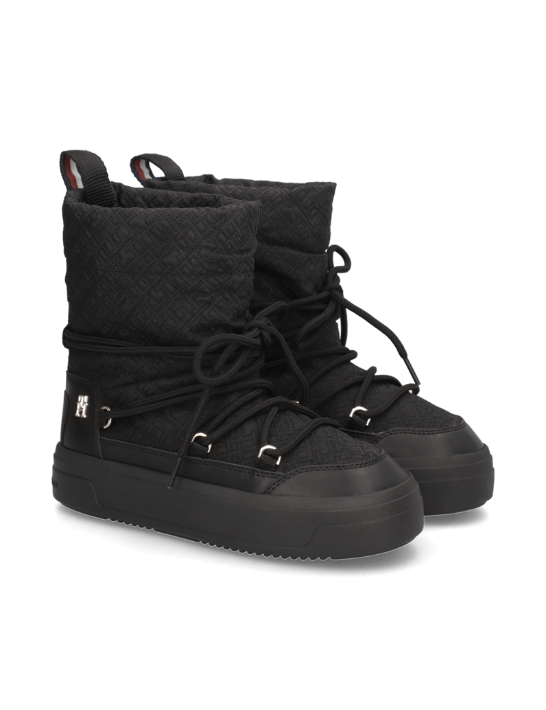Tommy-Hilfiger-LACE-UP-MONOGRAMSNOWBOOT-schwarz