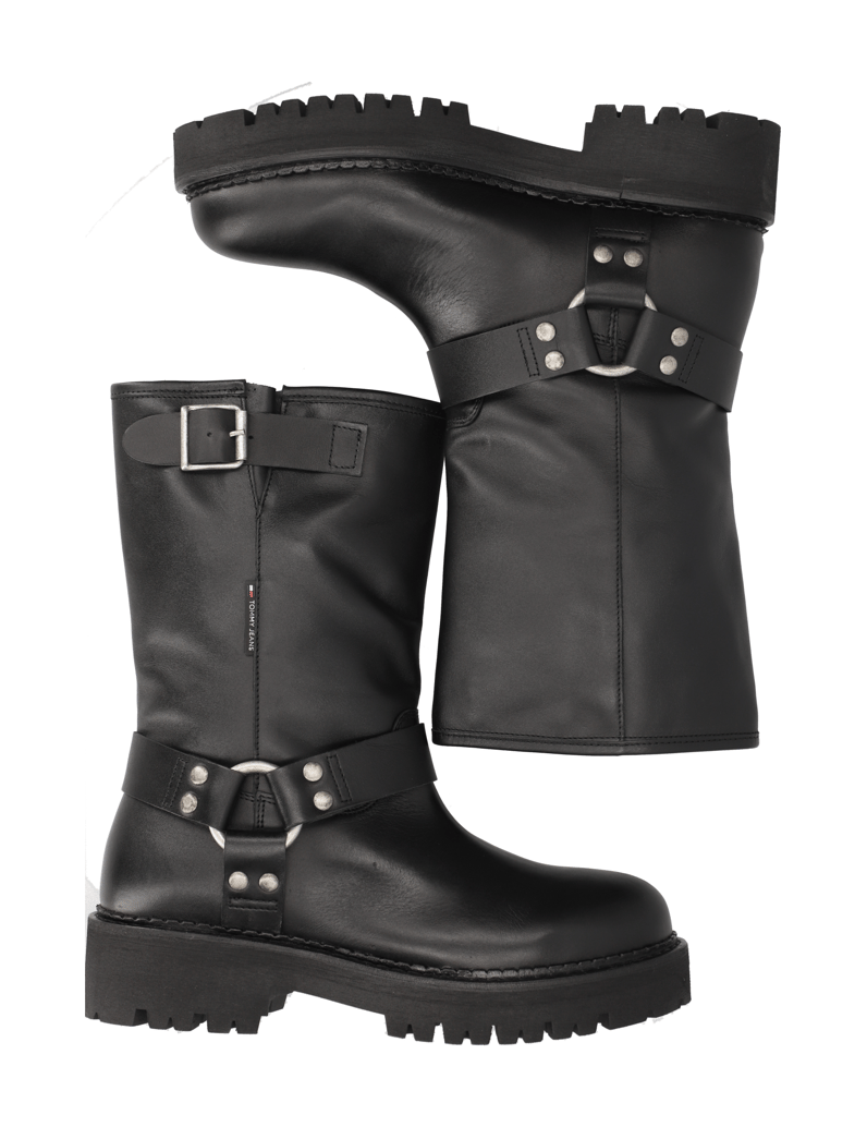 Tommy-Jeans-TJW-URBAN-BIKER-BOOTLEATHER-schwarz