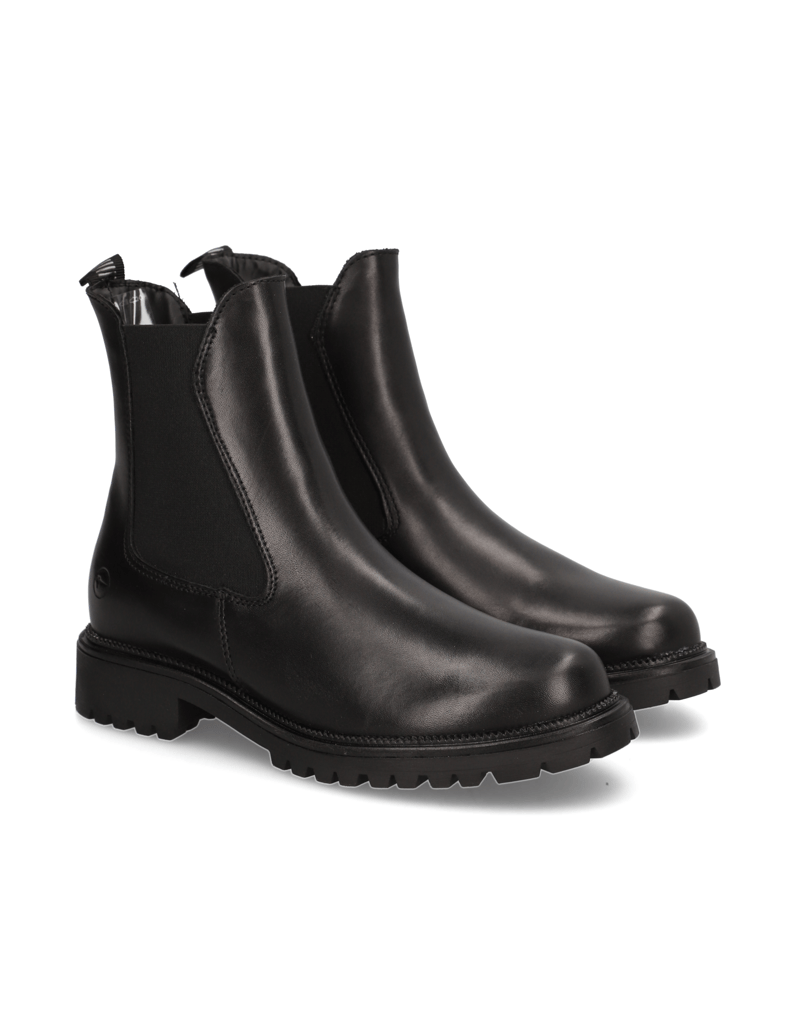 TAMARIS-Glattleder-Chelsea-Boot-schwarz
