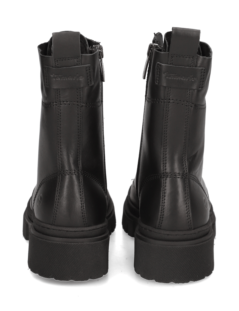 TAMARIS-Glattleder-Schnürboot-schwarz