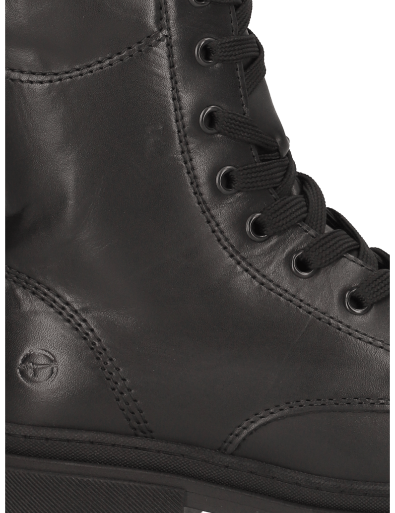 TAMARIS-Glattleder-Schnürboot-schwarz