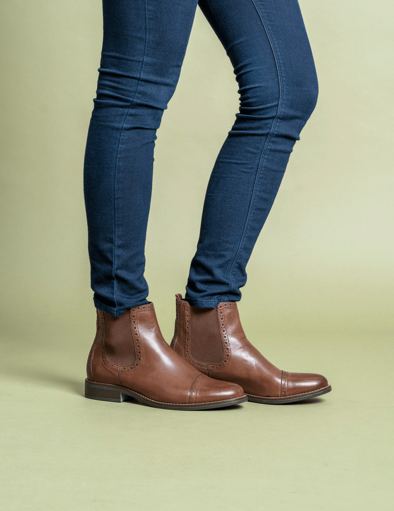 Pat-Calvin-Glattleder-Chelsea-Boot-braun