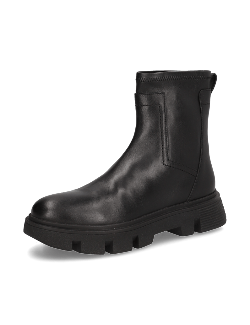 GEOX-Glattleder-Boot-schwarz