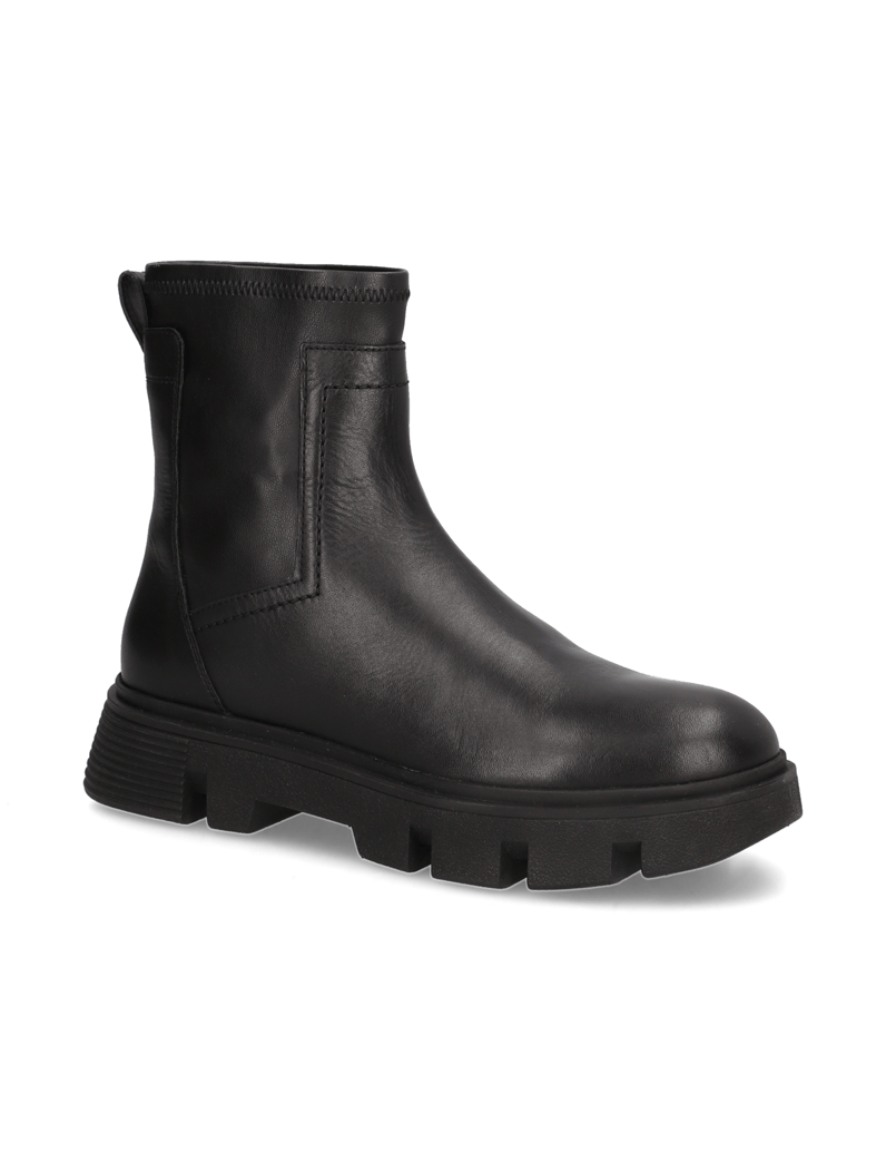 GEOX-Glattleder-Boot-schwarz