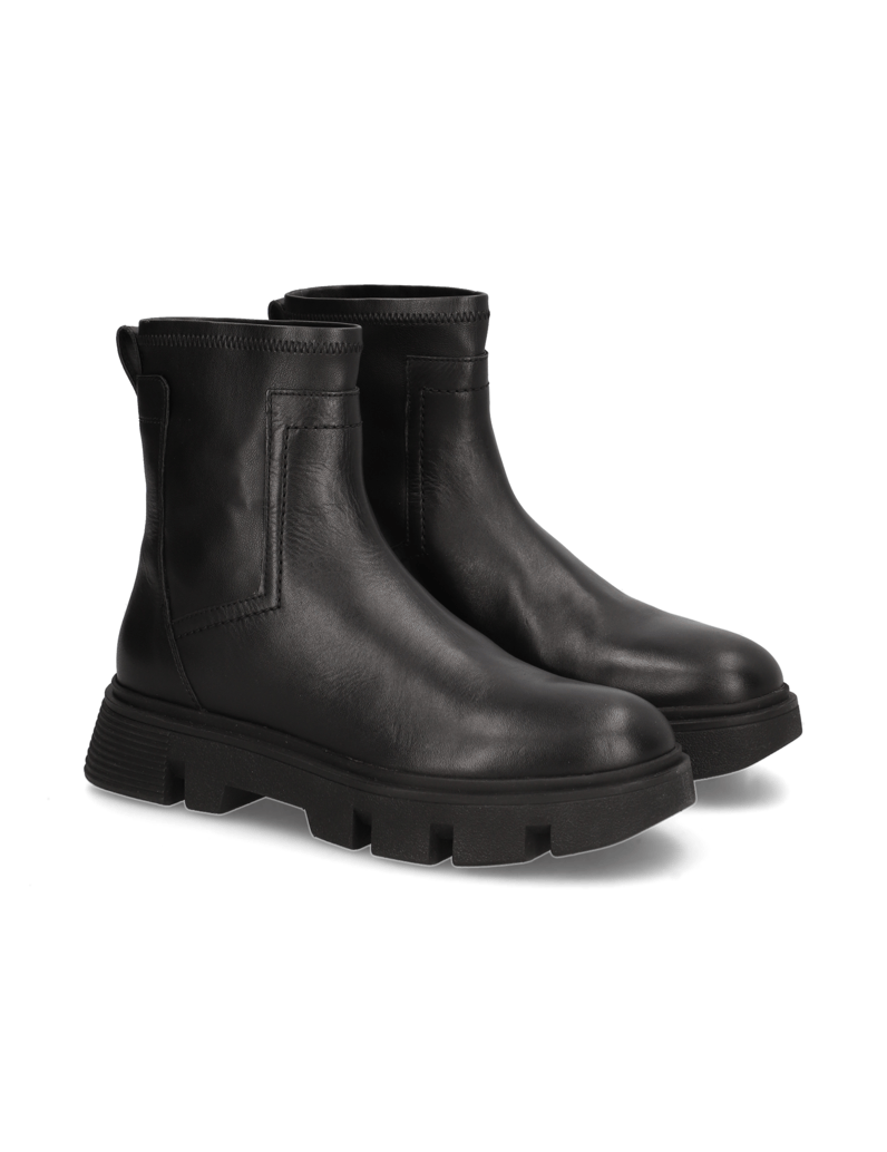 GEOX-Glattleder-Boot-schwarz