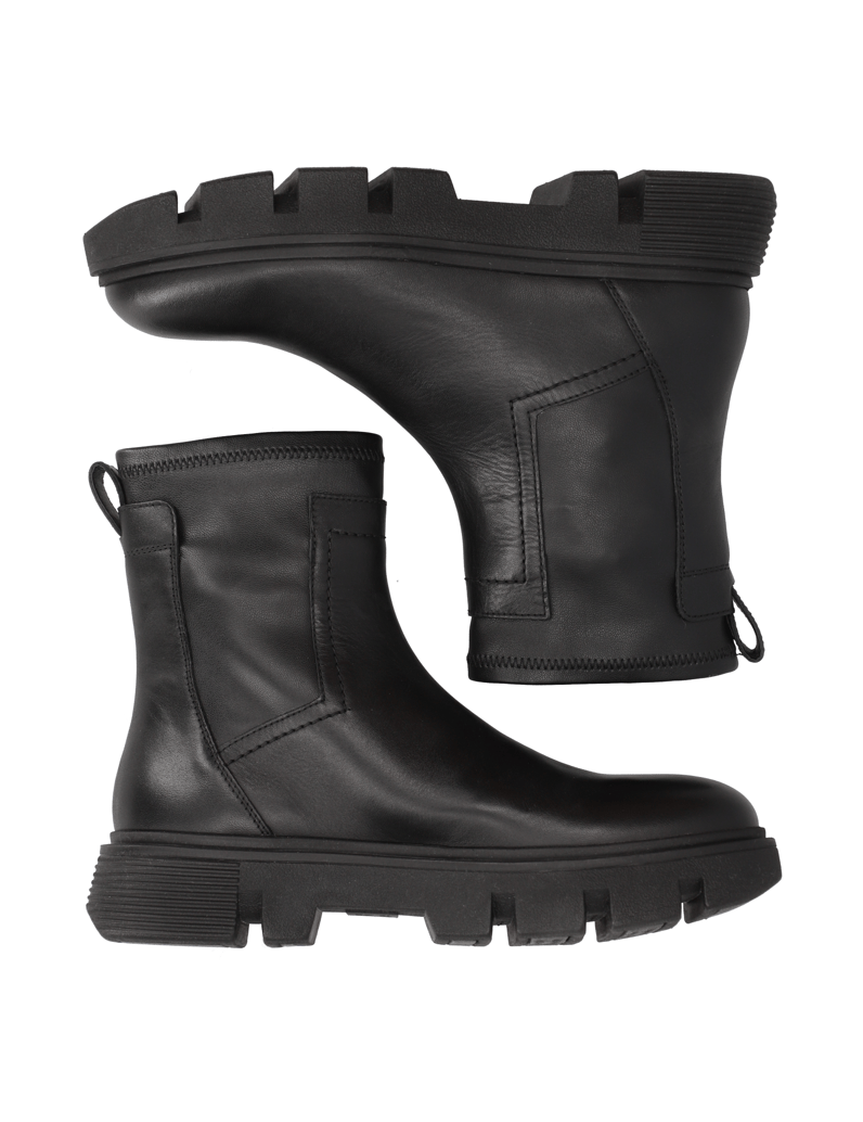 GEOX-Glattleder-Boot-schwarz