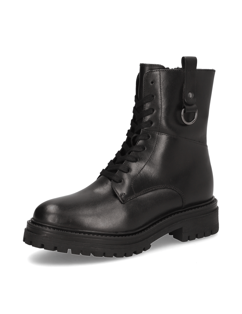 GEOX-Glattleder-Schnürboot-schwarz