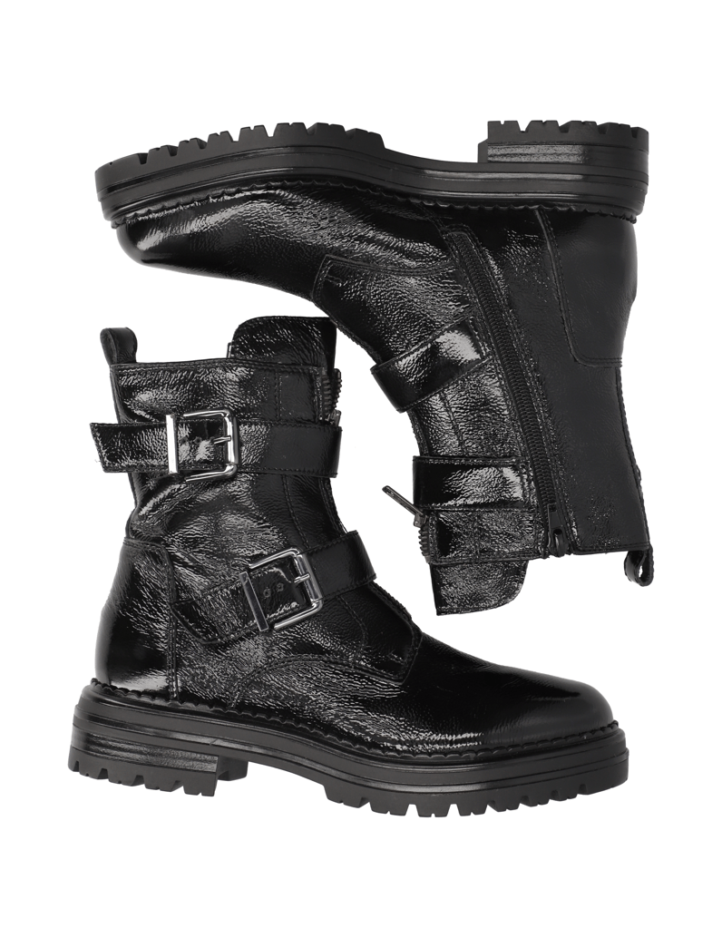 Pat-Calvin-Lackleder-Boot-schwarz
