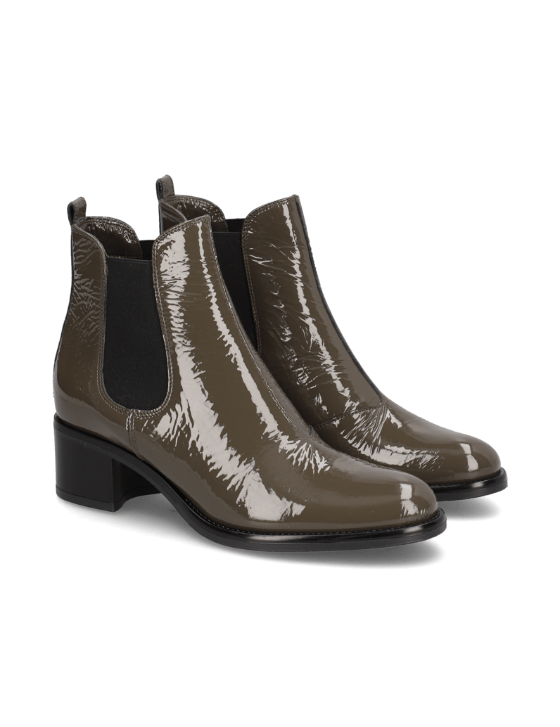 Pat-Calvin-Lackleder-Stiefelette-schwarz