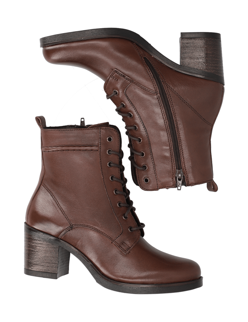 Pat-Calvin-Glattleder-Schnürstiefelette-braun