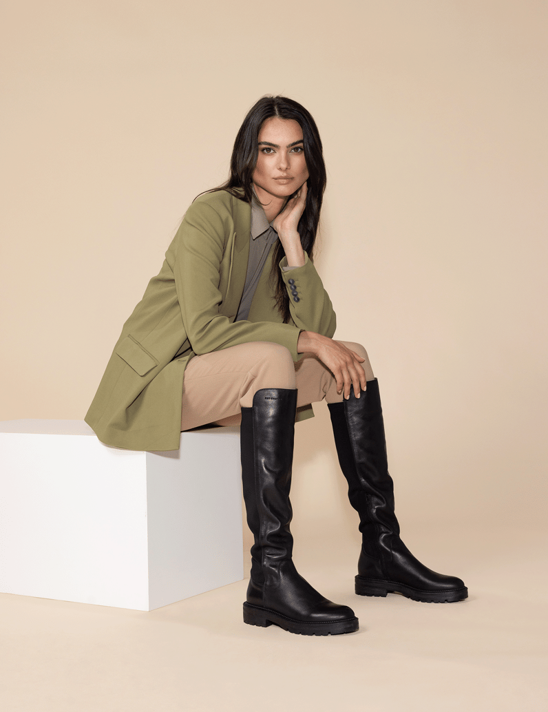 Pat-Calvin-Glattleder-Stiefel-schwarz