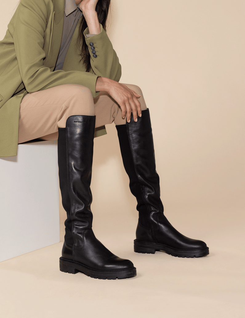 Pat-Calvin-Glattleder-Stiefel-schwarz