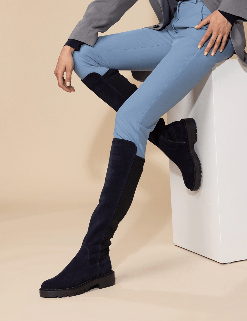 Pat-Calvin-Lederkombination-Stiefel-schwarz