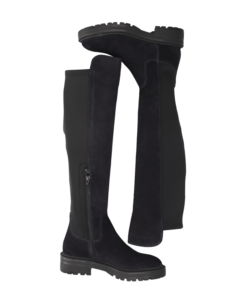 Pat-Calvin-Lederkombination-Stiefel-schwarz