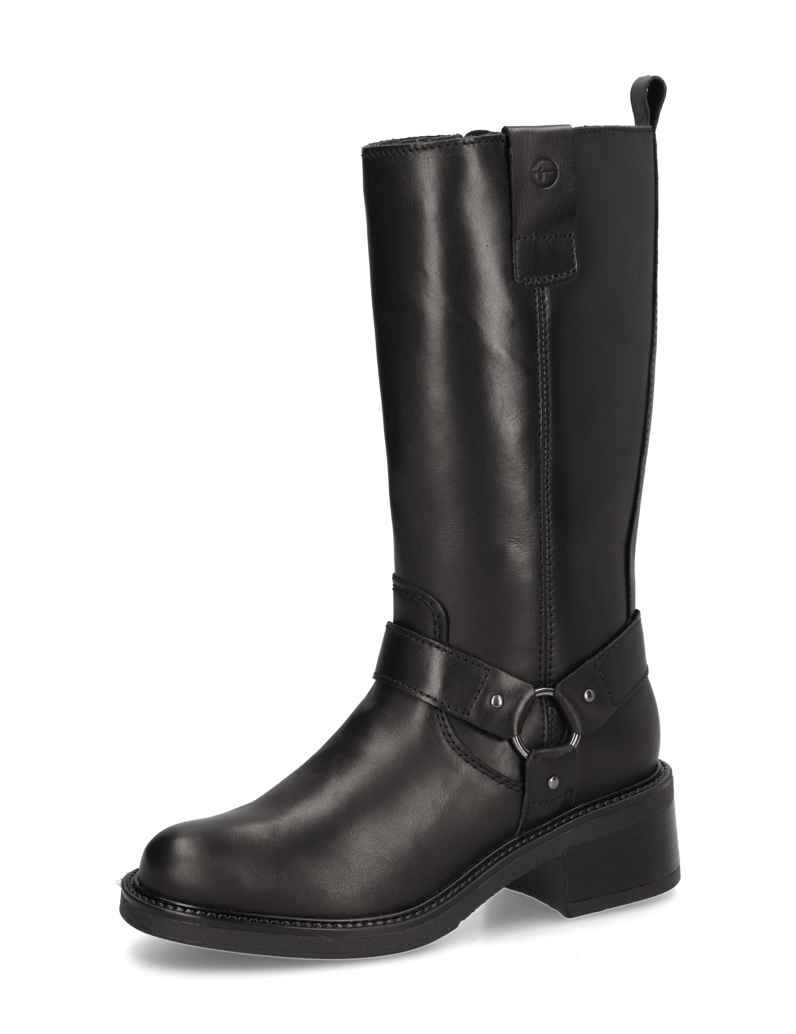 TAMARIS-Glattleder-Stiefel-braun