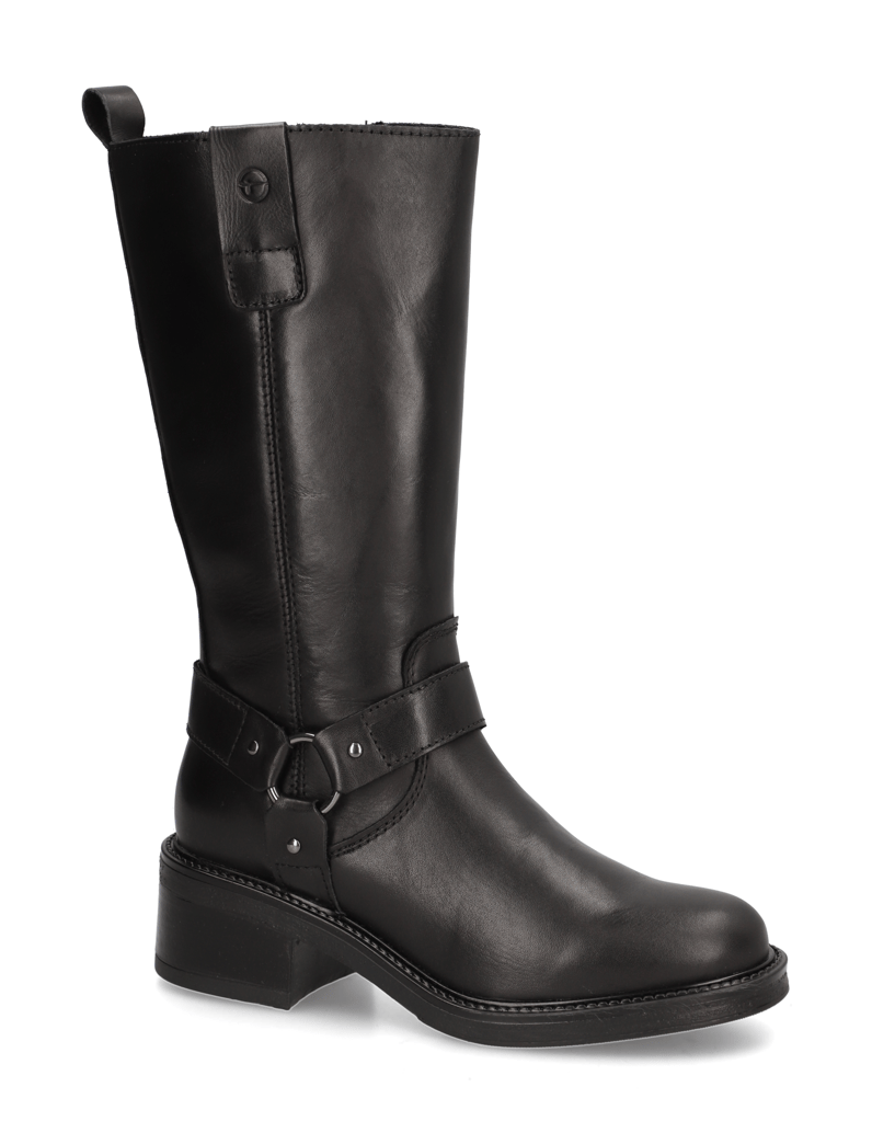 TAMARIS-Glattleder-Stiefel-braun
