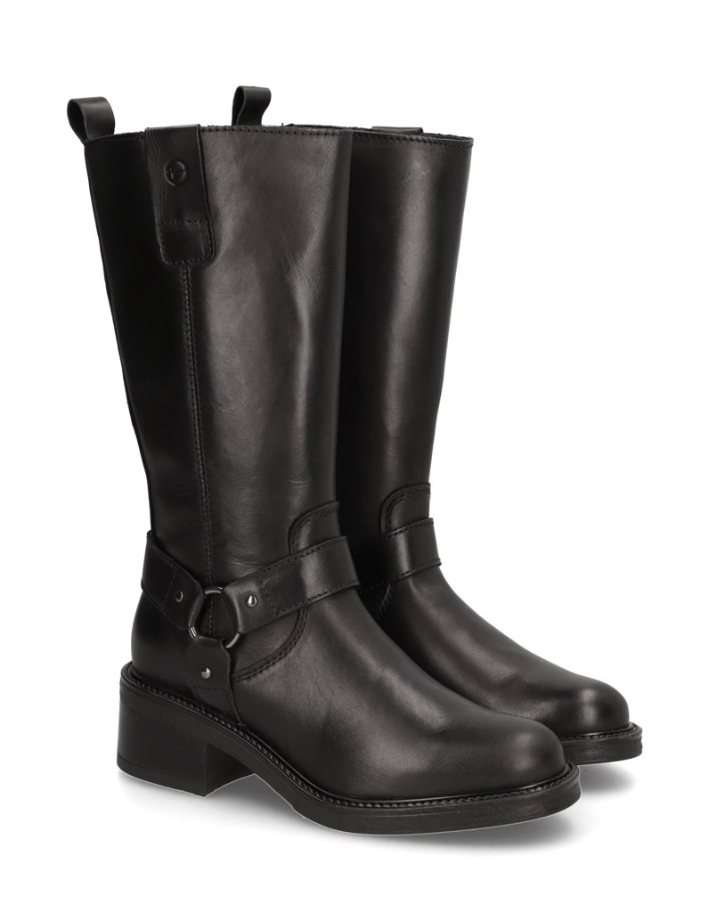 TAMARIS-Glattleder-Stiefel-braun