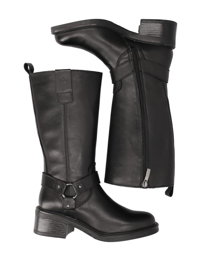 TAMARIS-Glattleder-Stiefel-braun
