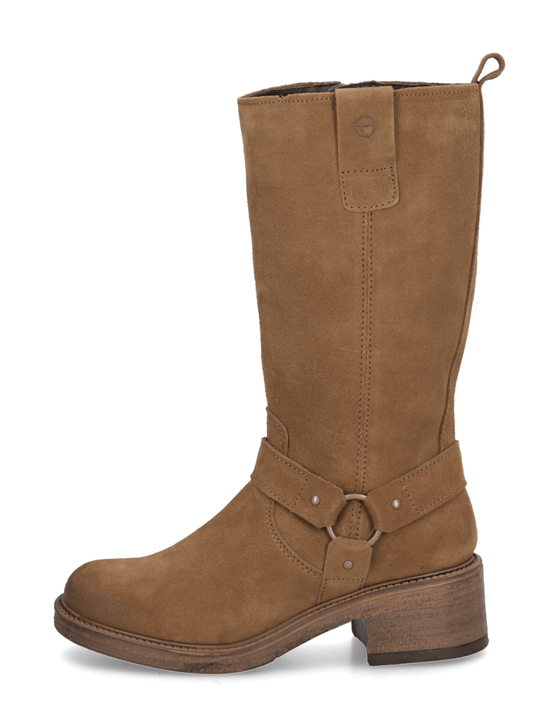 TAMARIS-Veloursleder-Stiefel-braun