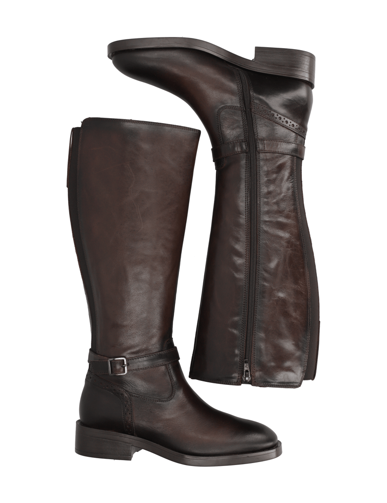 Pat-Calvin-Glattleder-Stiefel-braun