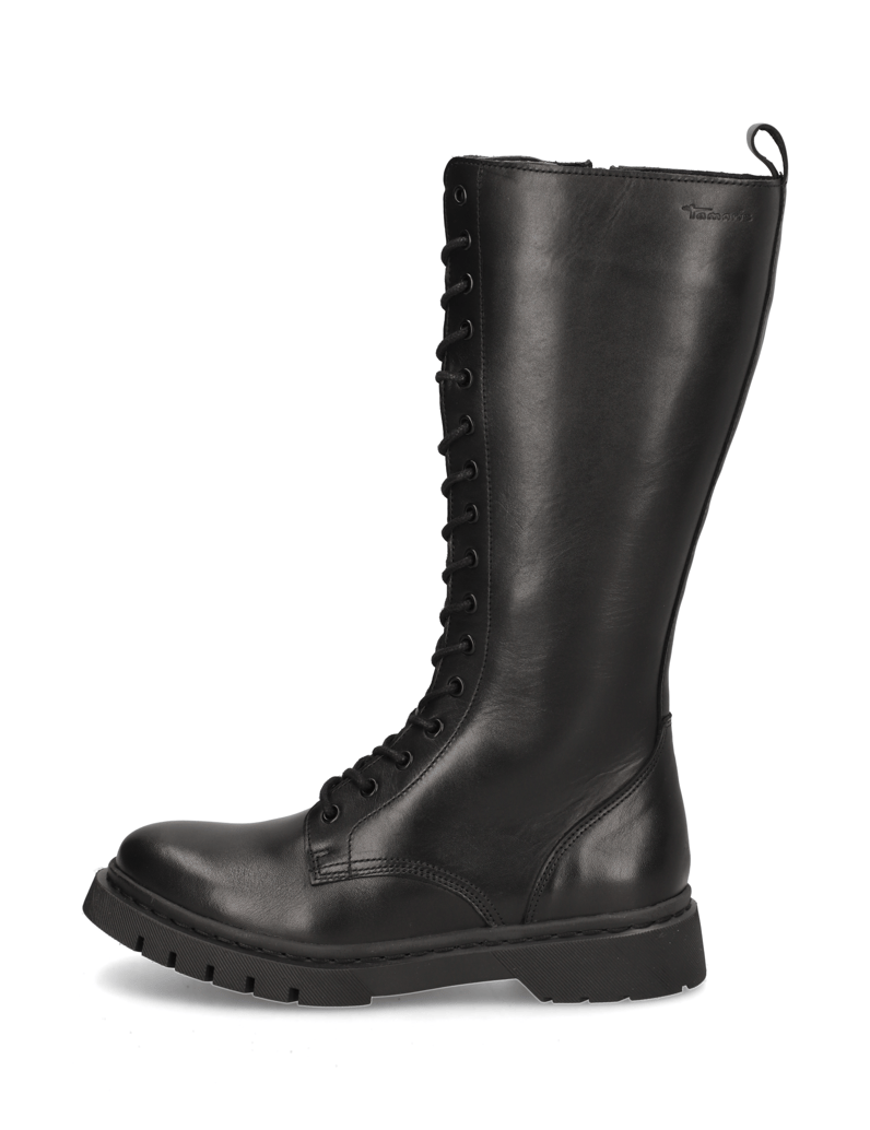 TAMARIS-Glattleder-Stiefel-schwarz