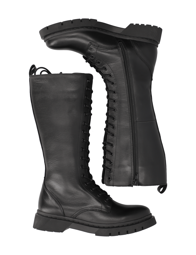 TAMARIS-Glattleder-Stiefel-schwarz