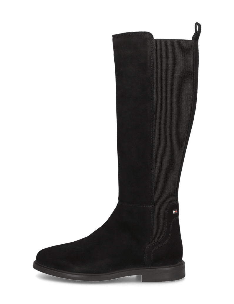 Tommy-Hilfiger-FLAG-SUEDE-LONG-BOOT-schwarz