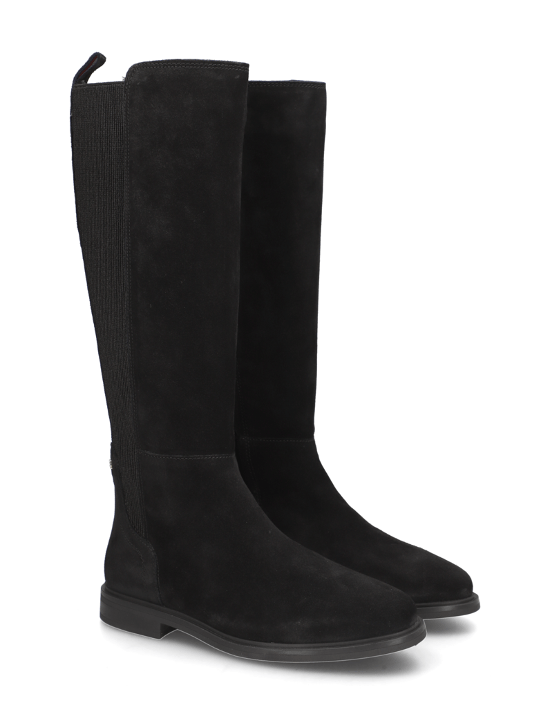 Tommy-Hilfiger-FLAG-SUEDE-LONG-BOOT-schwarz