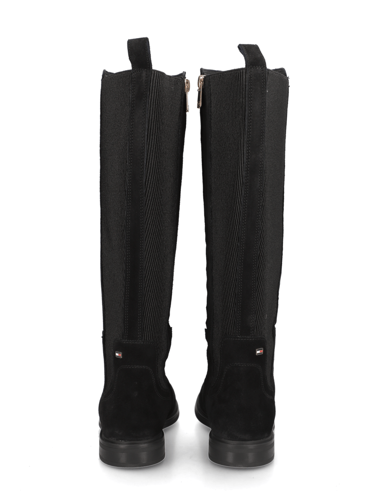 Tommy-Hilfiger-FLAG-SUEDE-LONG-BOOT-schwarz