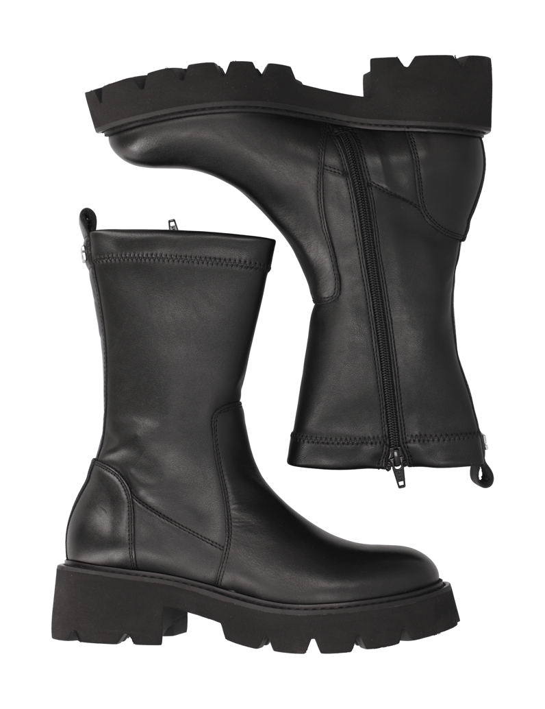 Kate-Gray-Lederkombination-Boot-schwarz