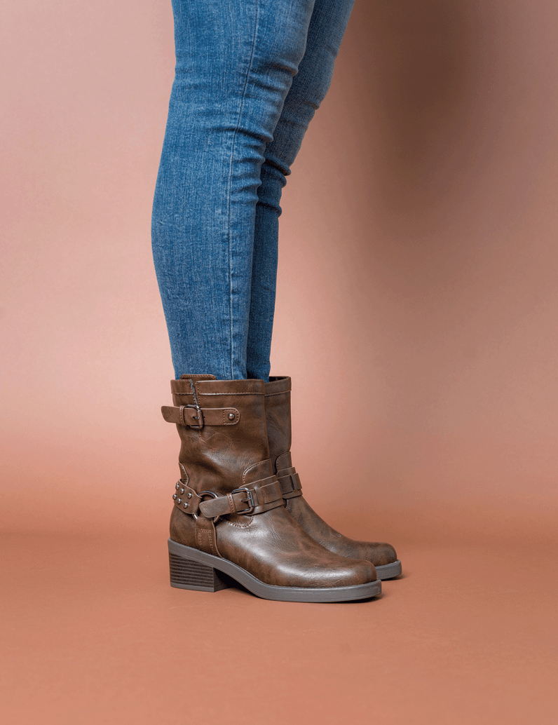 OMG!-Lederimitat-Boot-schwarz