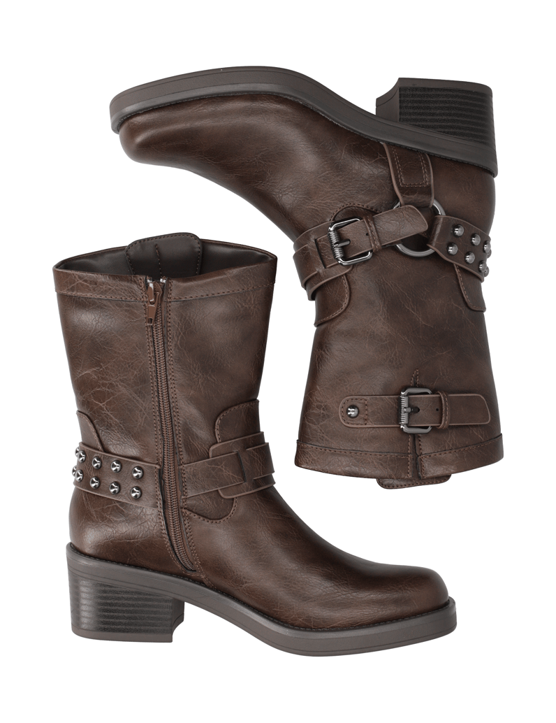 OMG!-Lederimitat-Boot-schwarz