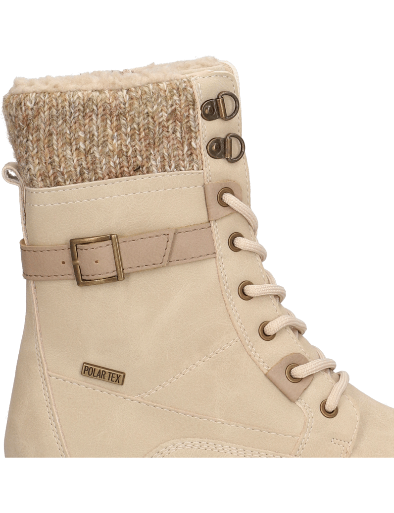 OMG!-Lederimitat-Schnürboot-beige