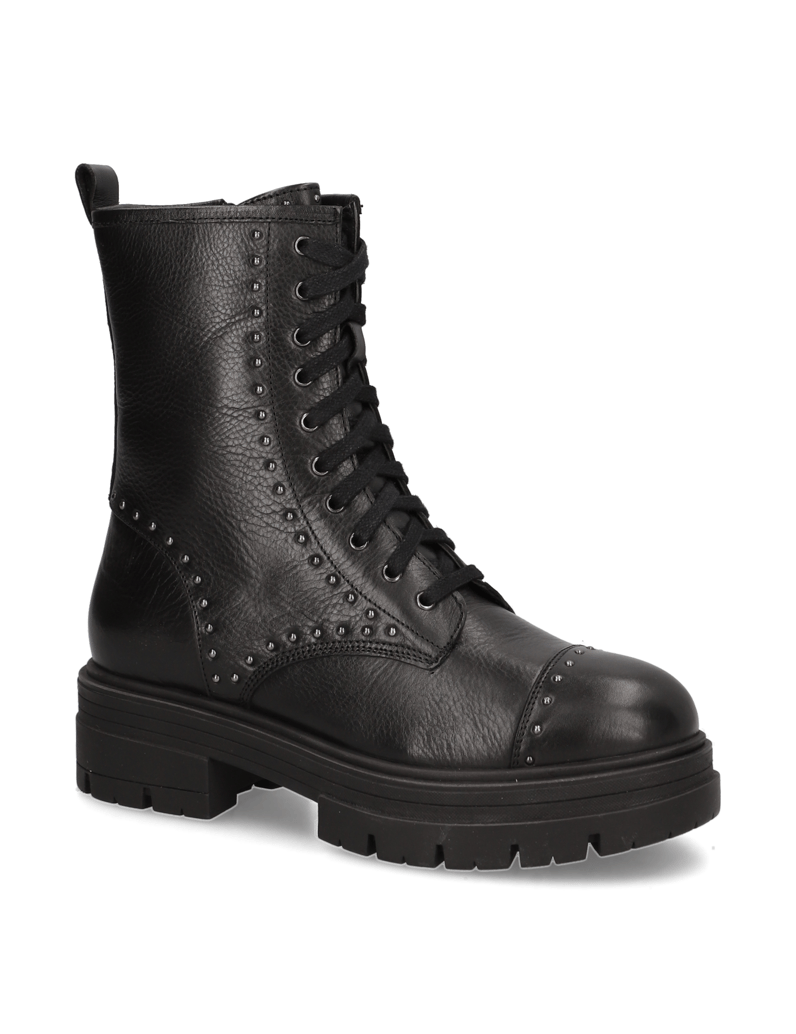 Kate-Gray-Glattleder-Schnürboot-schwarz