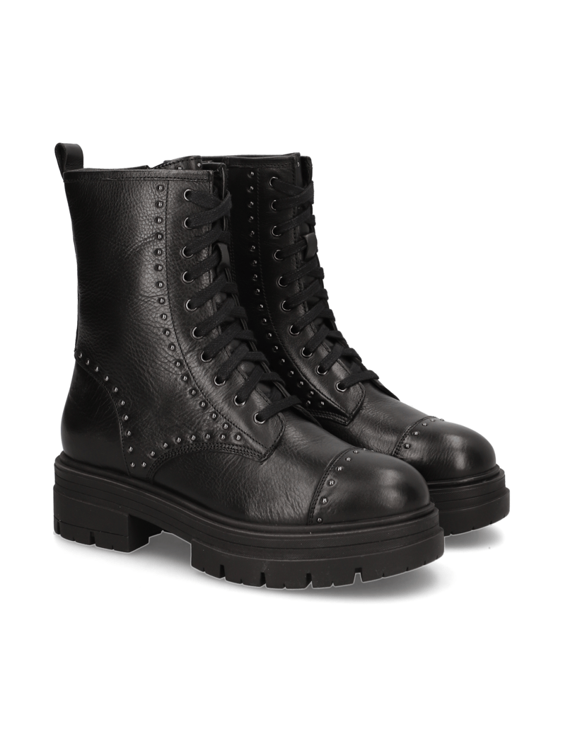 Kate-Gray-Glattleder-Schnürboot-schwarz