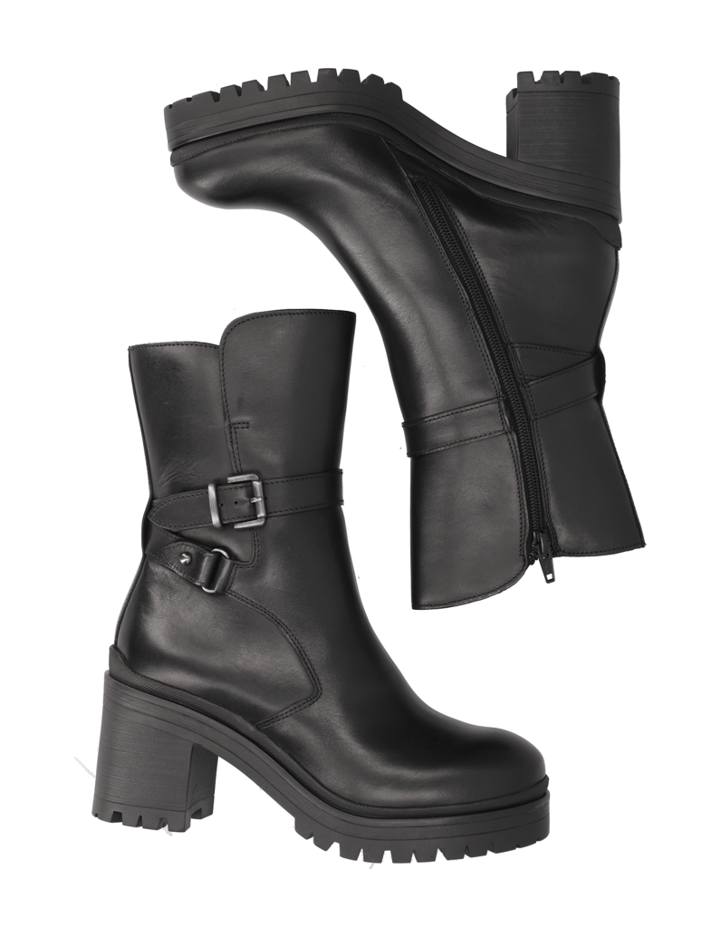 Kate-Gray-Glattleder-Stiefelette-schwarz