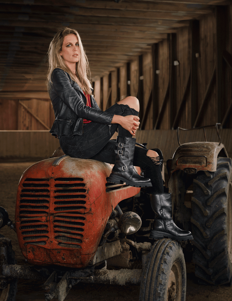 Kate-Gray-Glattleder-Stiefel-schwarz