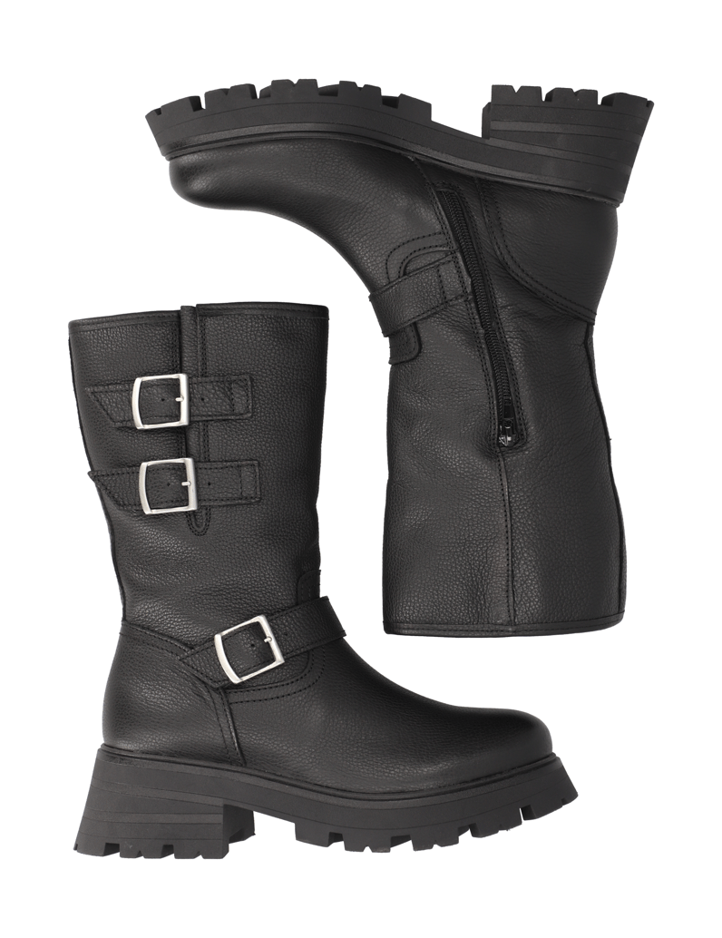 Kate-Gray-Glattleder-Stiefel-schwarz