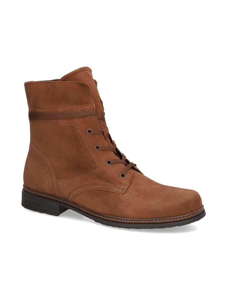 Gabor-Veloursleder-Schnürboot-braun