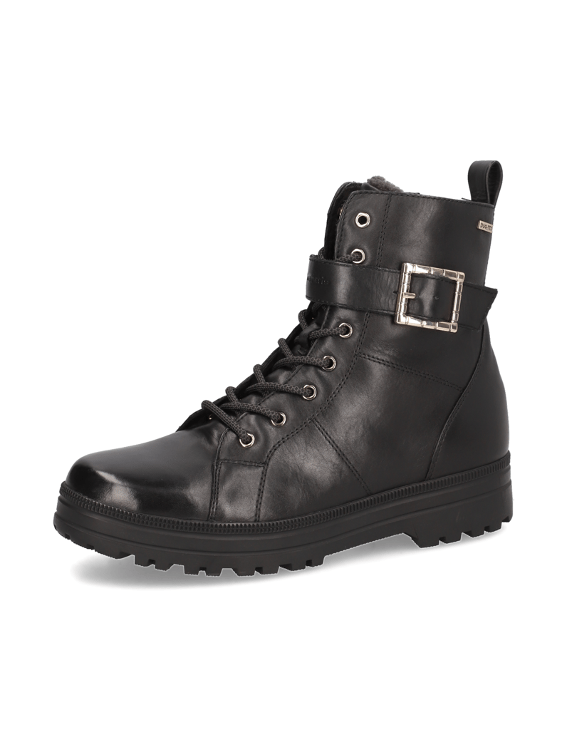 TAMARIS-Comfort-Glattleder-Schnürboot-beige