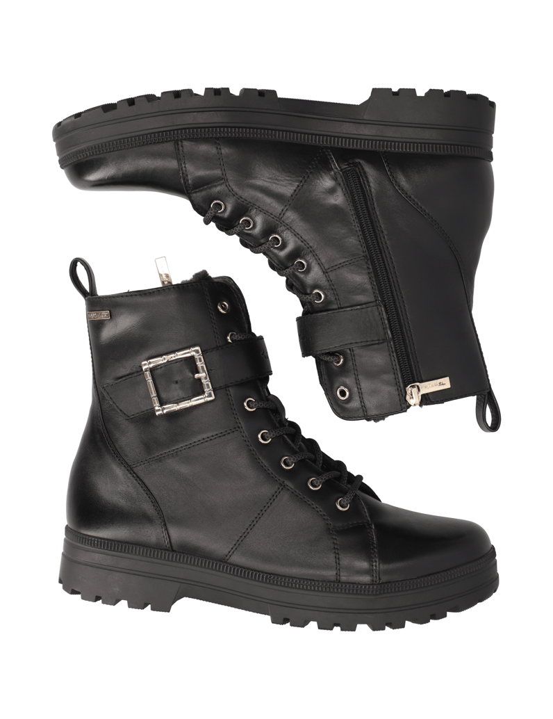 TAMARIS-Comfort-Glattleder-Schnürboot-beige