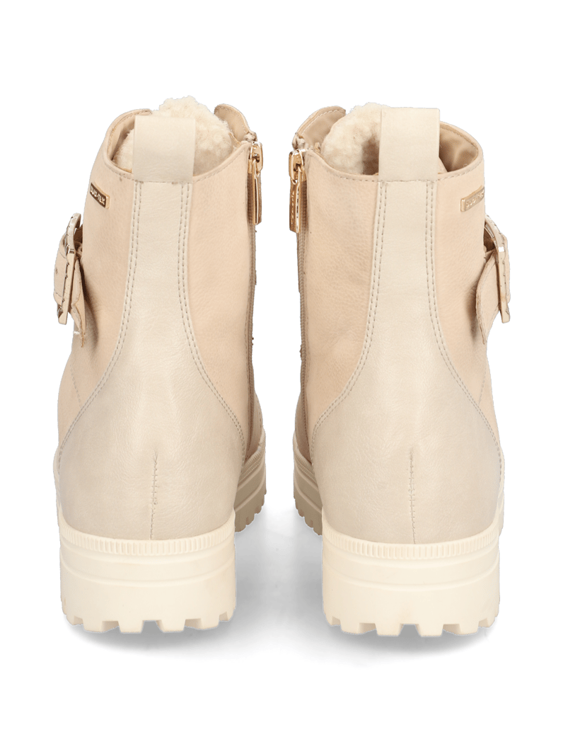 TAMARIS-Comfort-Lederkombination-Schnürboot-beige