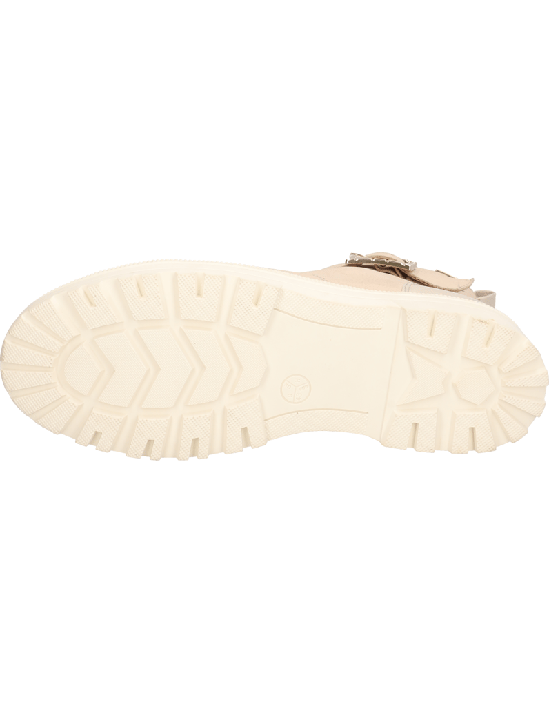 TAMARIS-Comfort-Lederkombination-Schnürboot-beige