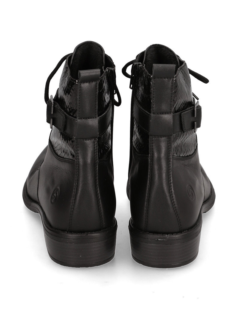 Remonte-Lederkombination-Schnürstiefelette